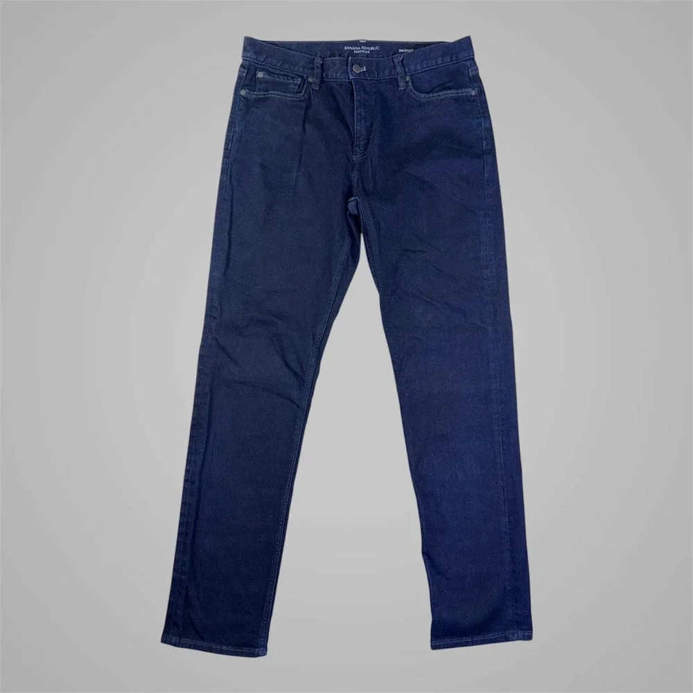 Banana Republic Traveler Slim Fit Jeans Mens 34x34 Dark‎ Wash Indigo Denim Pants